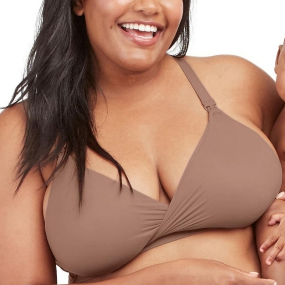 Spanx Nursing Bra Wireless Womens Large Brown Pullover